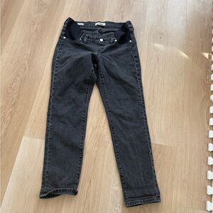 Madewell Black Maternity Jeans with side panels style “the perfect vintage jean”
